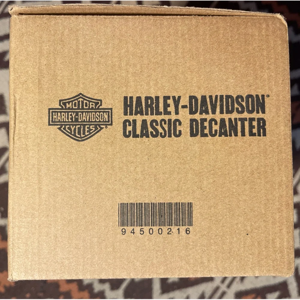 McGuire Harley-Davidson Whisky Bourbon Decanter In Wooden Box Pacheco California